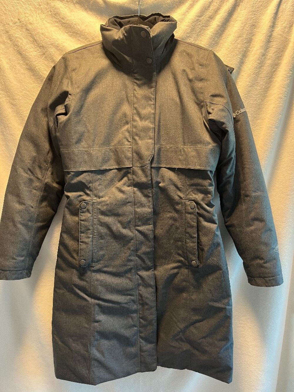 Columbia Omni-Tech Long Down Insulated Winter Parka Charcoal Gray (S)